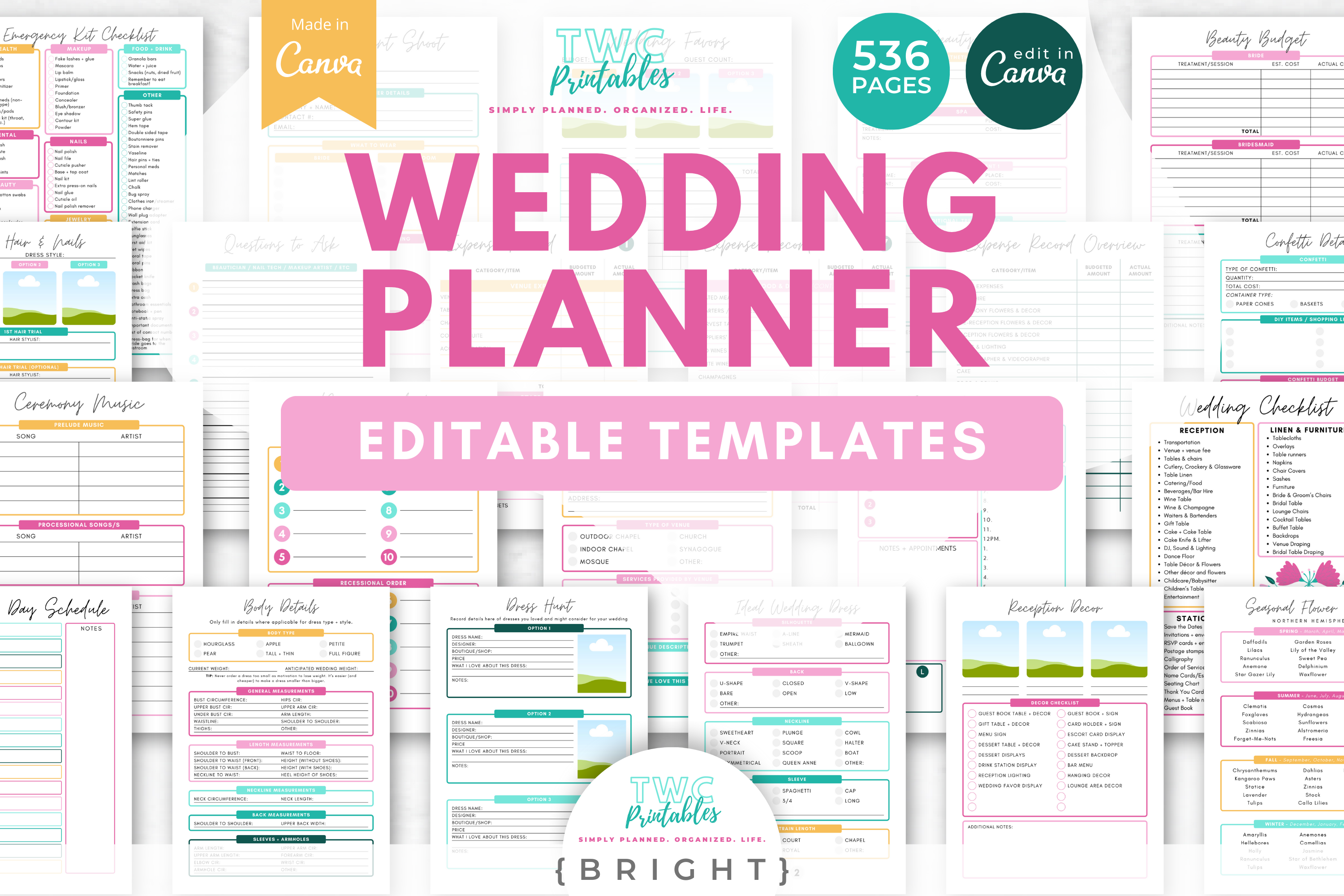 Wedding Planner | Canva Templates | BRIGHT
