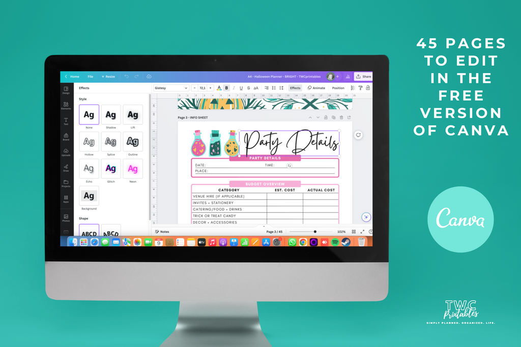 Halloween Planner | Canva Templates | BRIGHT