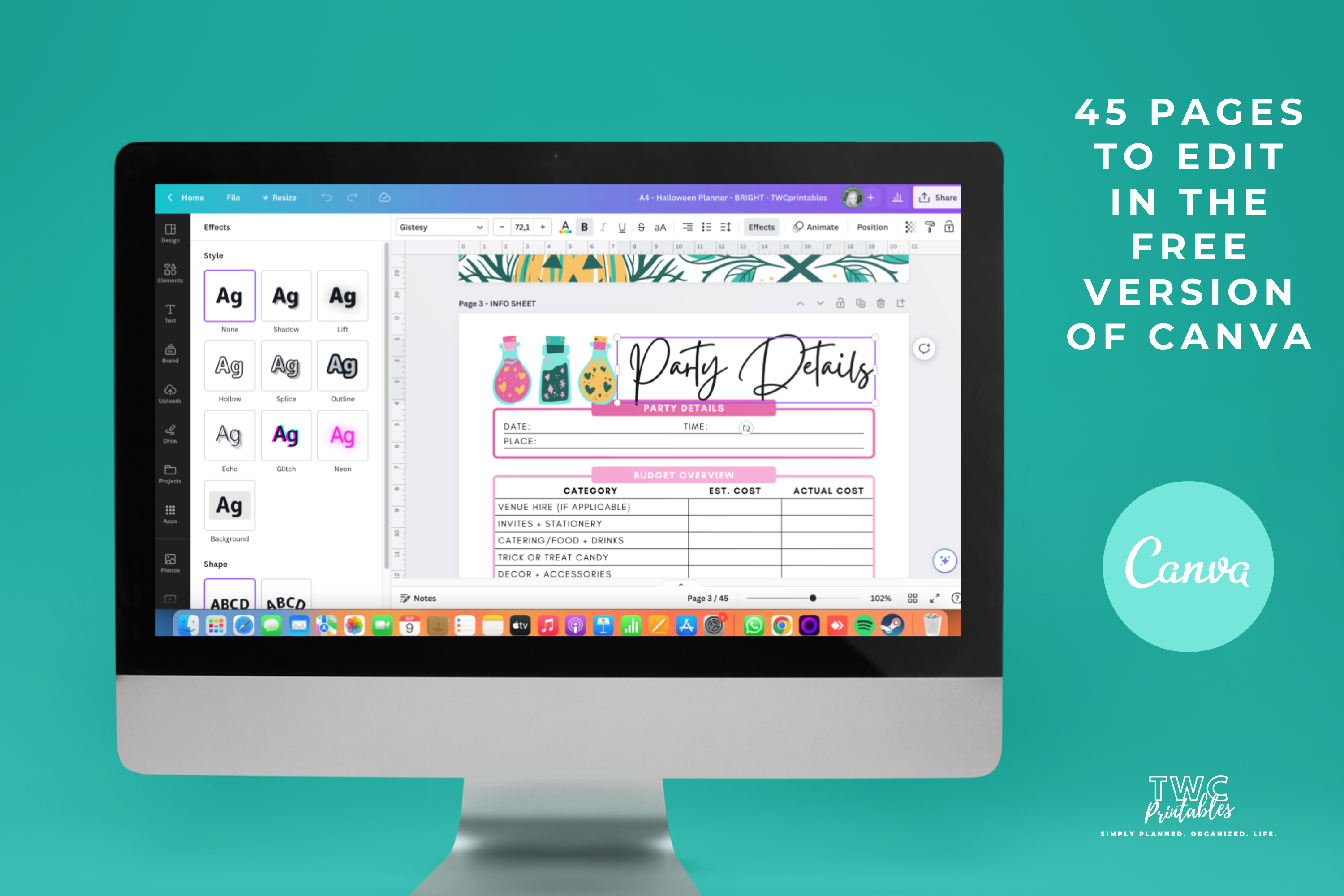 Halloween Planner | Canva Templates | BRIGHT