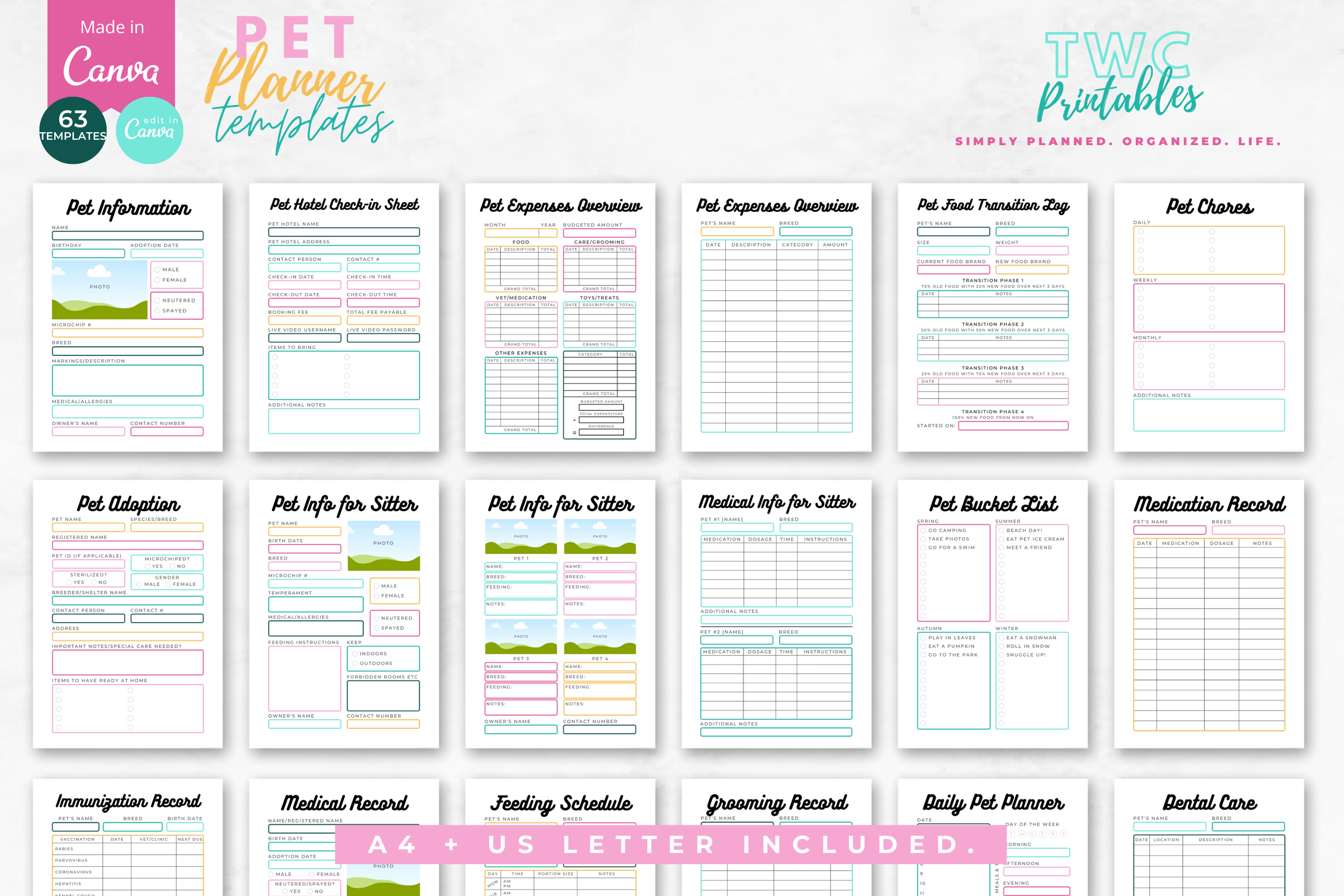 Pet Planner | Canva Templates | BRIGHT