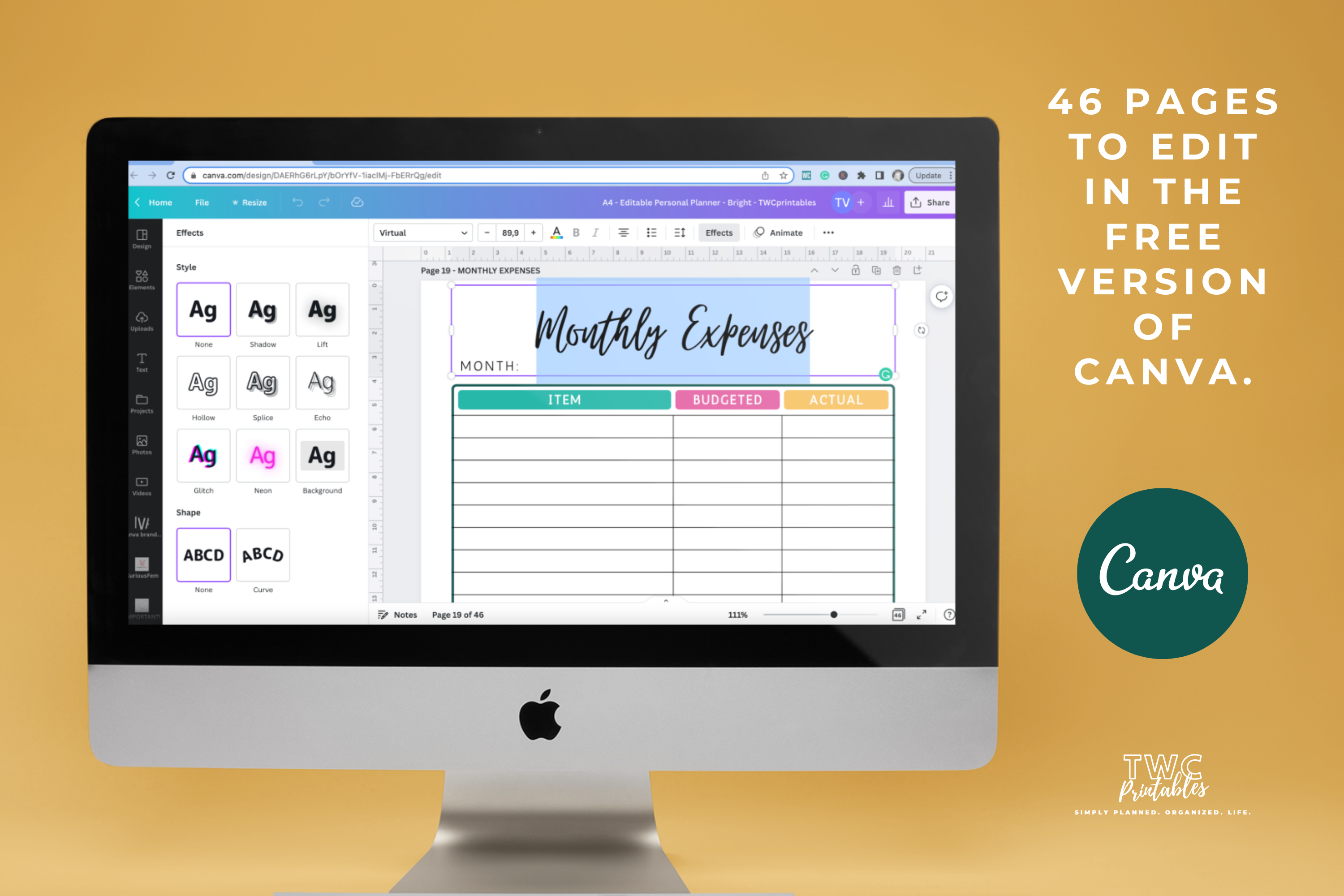 Personal Planner | Canva Templates | BRIGHT