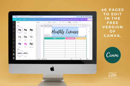 Personal Planner | Canva Templates | BRIGHT