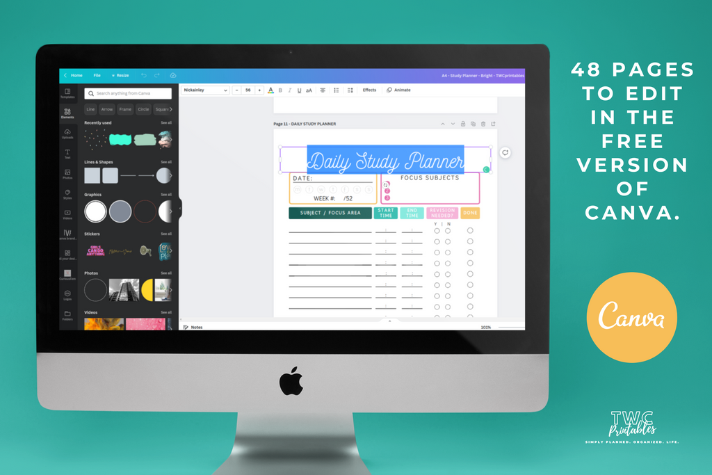 Study Planner | Canva Templates | BRIGHT