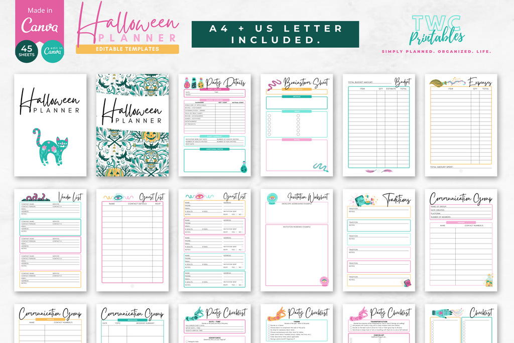 Halloween Planner | Canva Templates | BRIGHT