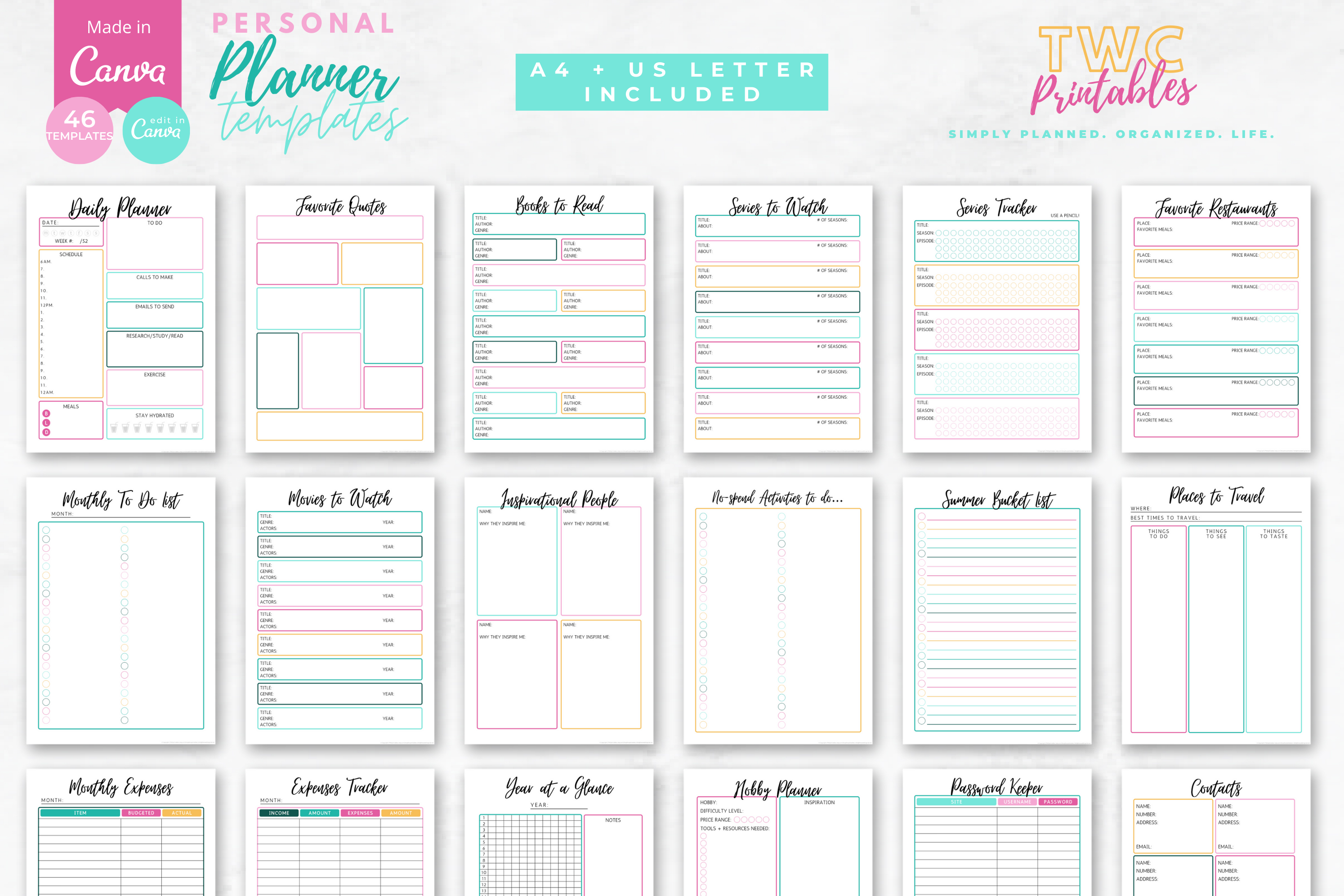 Personal Planner | Canva Templates | BRIGHT