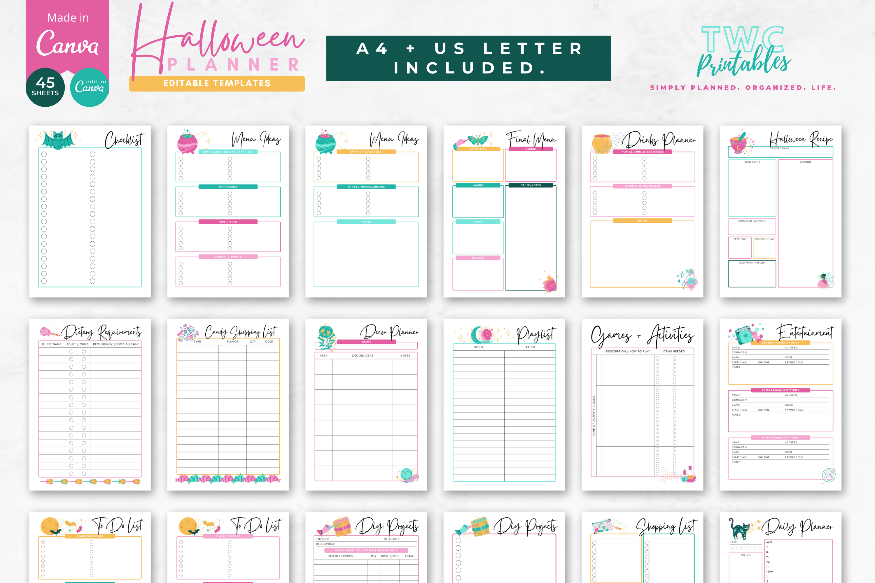 Halloween Planner | Canva Templates | BRIGHT