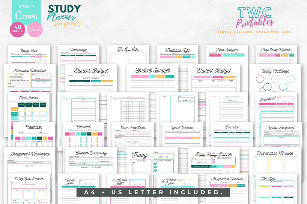 Study Planner | Canva Templates | BRIGHT