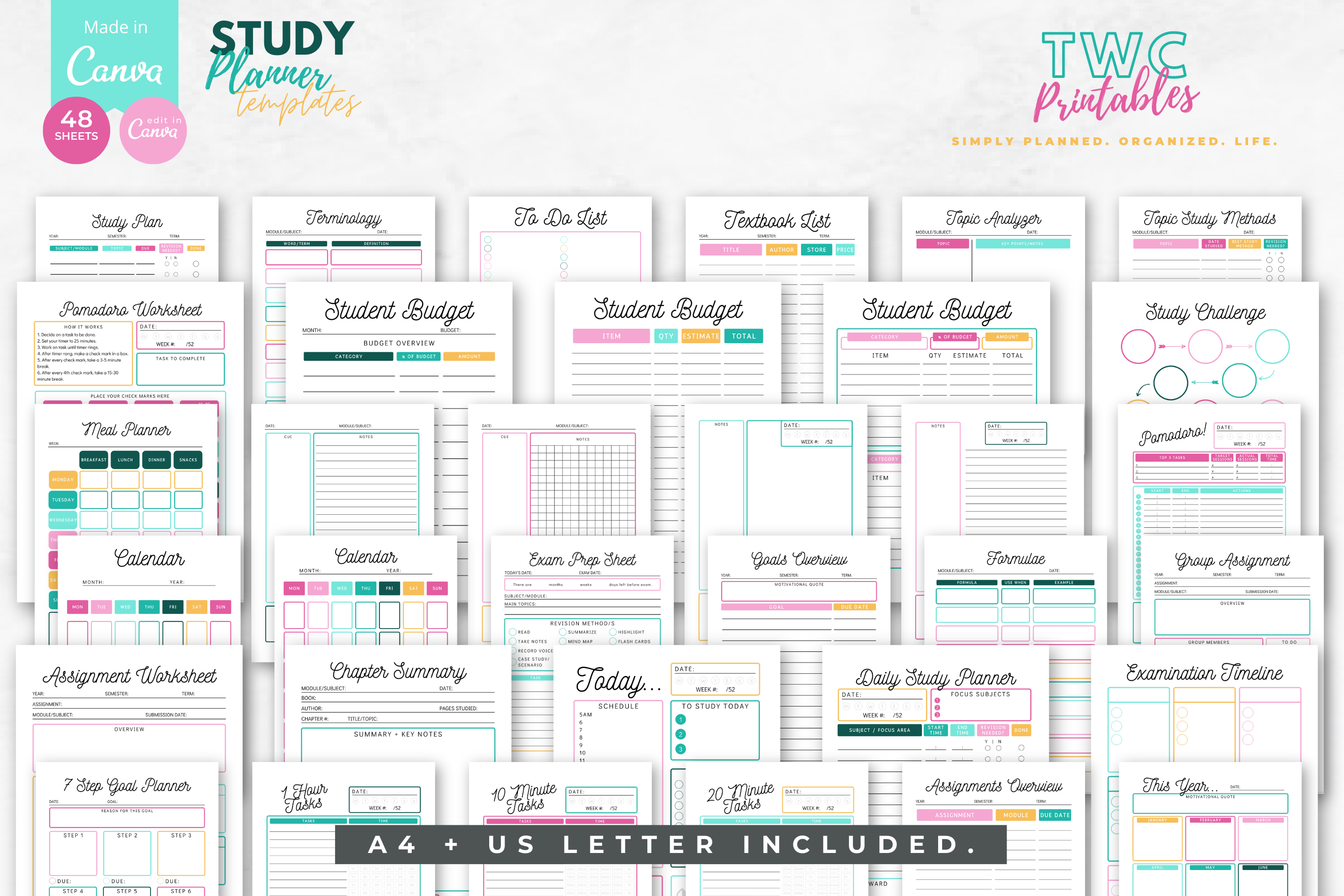 Study Planner | Canva Templates | BRIGHT