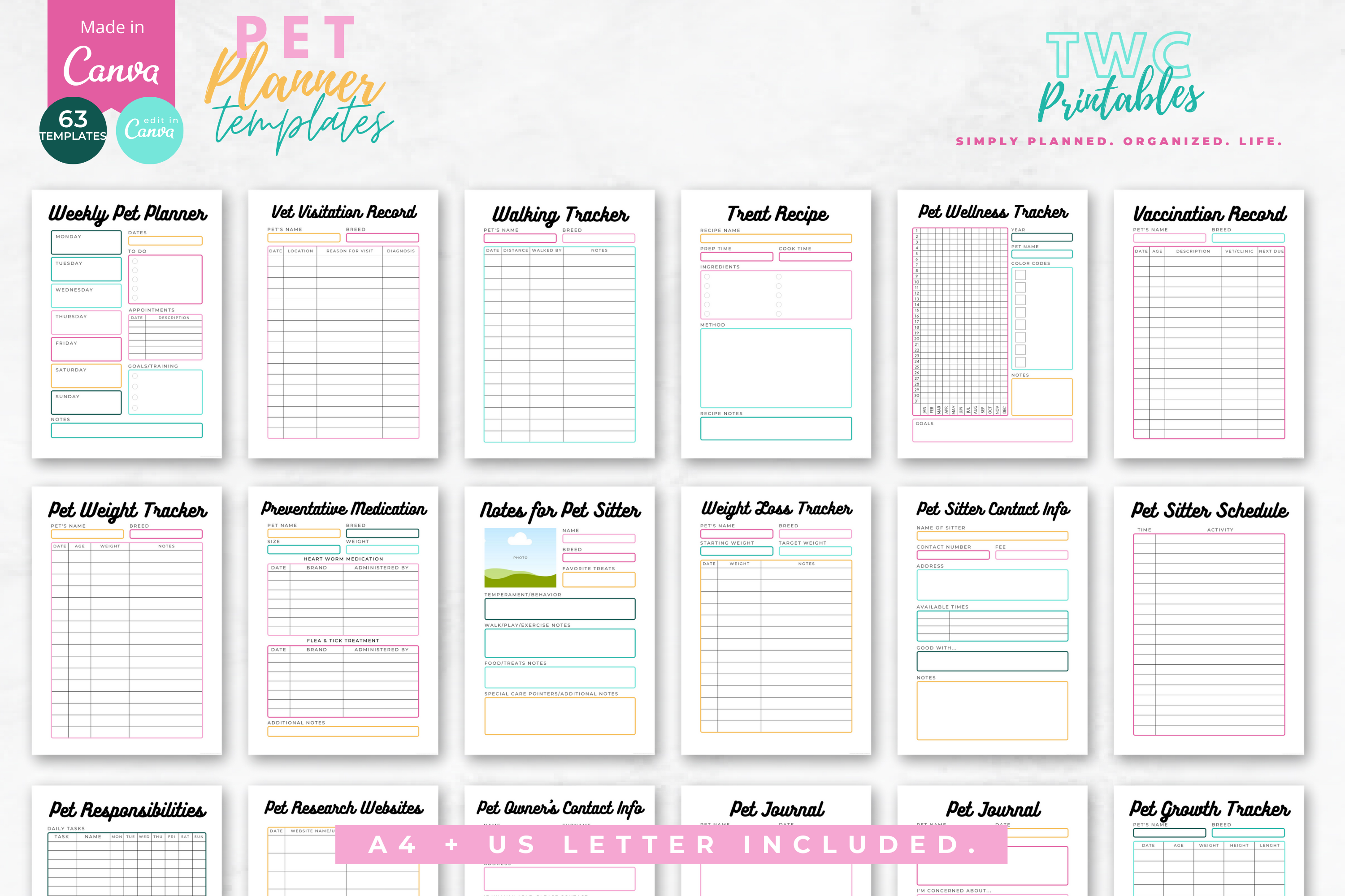 Pet Planner | Canva Templates | BRIGHT