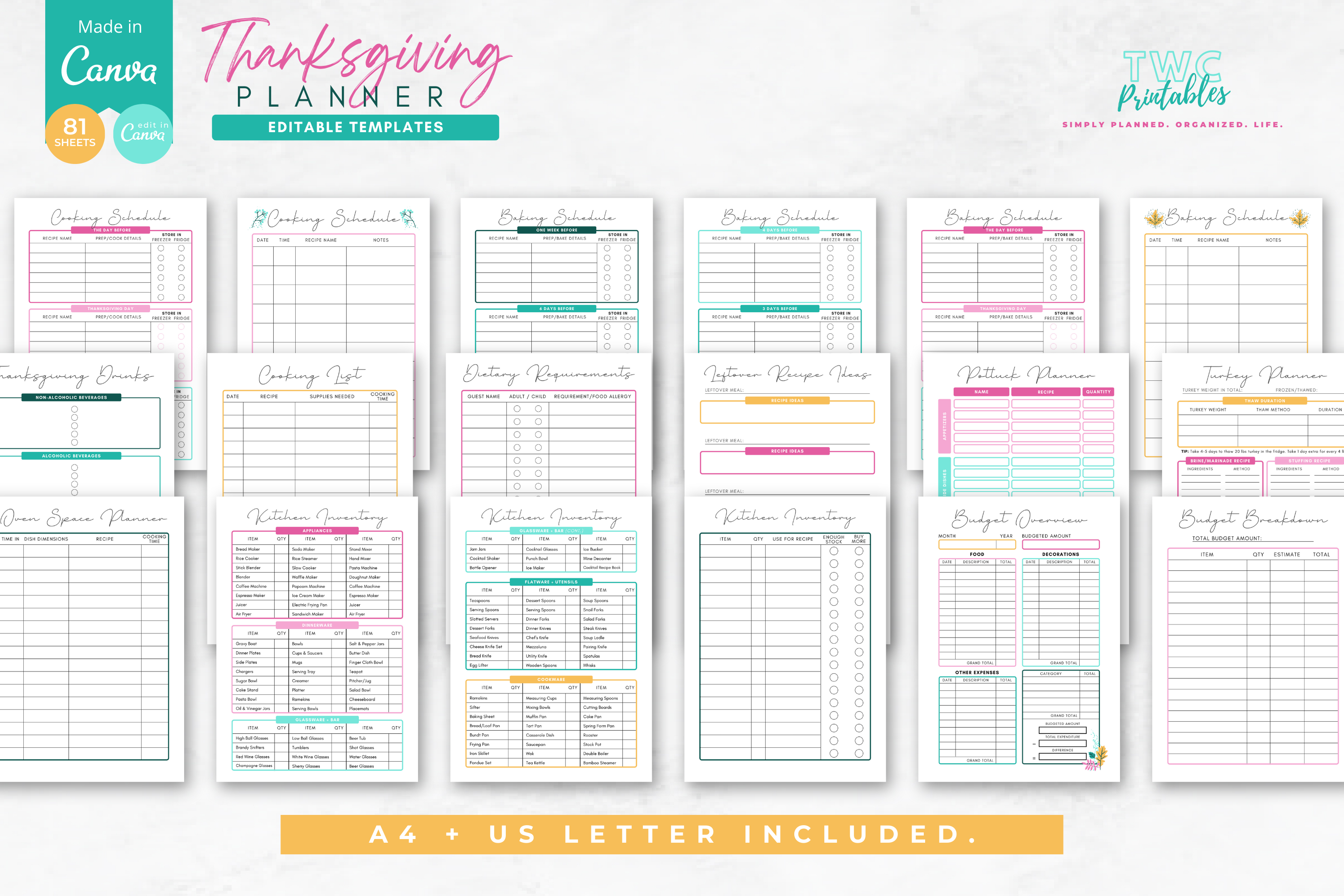Thanksgiving Planner | Canva Templates | BRIGHT