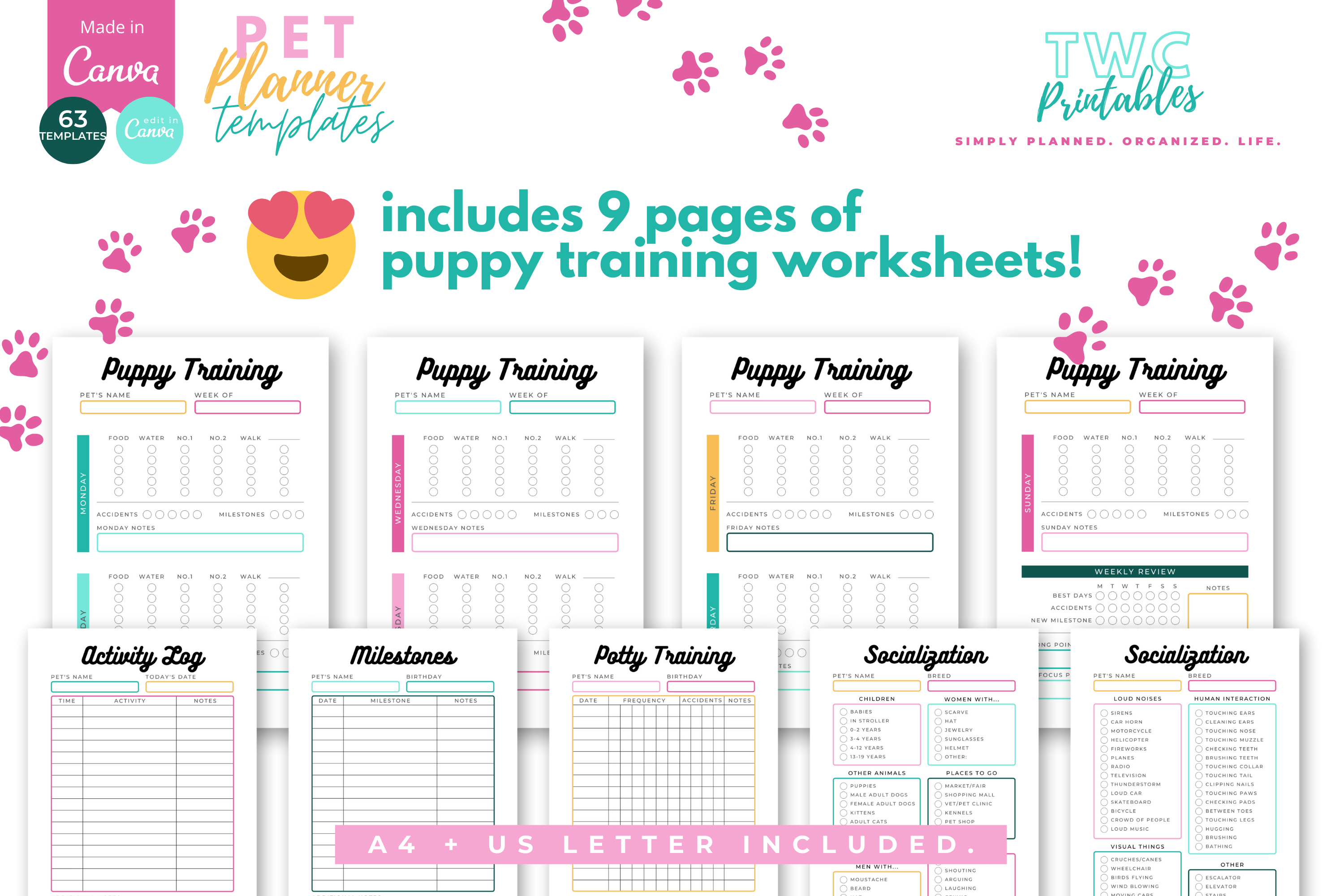 Pet Planner | Canva Templates | BRIGHT